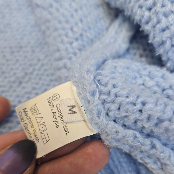 Womens Blue Cloud Cardigan - Picture 2 of 3